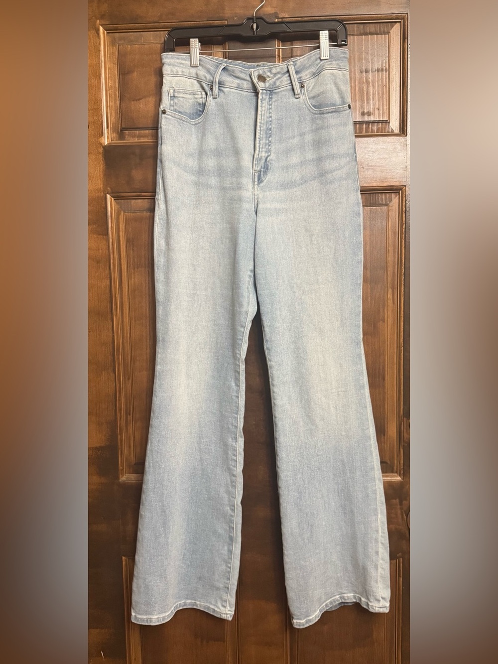 Good American Light Wash High-Rise Boot Cut Jeans